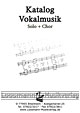 Katalog für Vocalmusik